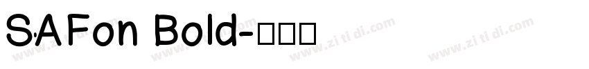 SAFon Bold字体转换